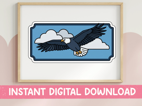 Bald Eagle in Flight Sticker: Graphics for T-Shirt Designs & Local Branding