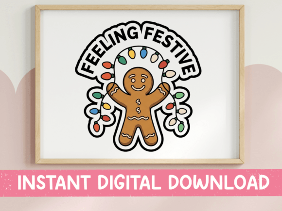 Feeling Festive Gingerbread Man Graphics & T-Shirt Designs