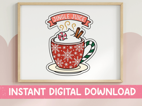 Jingle Juice Hot Cocoa Cup Sticker Graphics