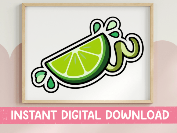 Juicy Lime Wedge Sticker Graphics