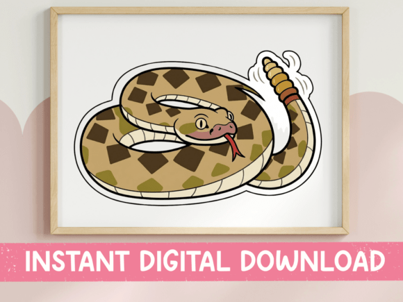 Rattlesnake with Chef Hat Sticker